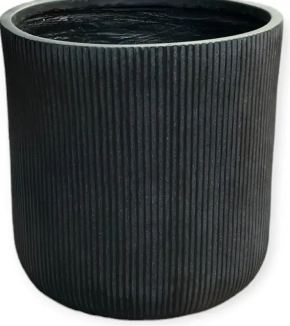 Mica Decorations bloempot nuovo keramiek 45x45cm zwart