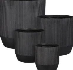 Mica Decorations bloempot nuovo keramiek 31x32cm zwart