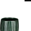 Mica Decorations bloempot Pablo donkergroen ribble H12 x Ø14 cm