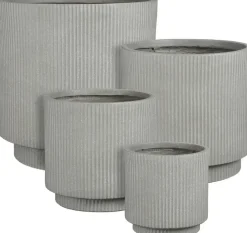 Mica Decorations bloempot Quito 36x36cm grijs