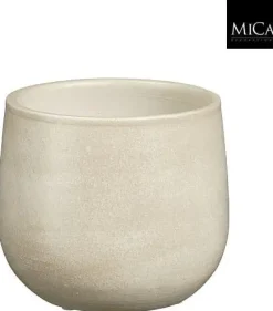 Mica Decorations bloempot sevilla terracotta 15x13cm off white