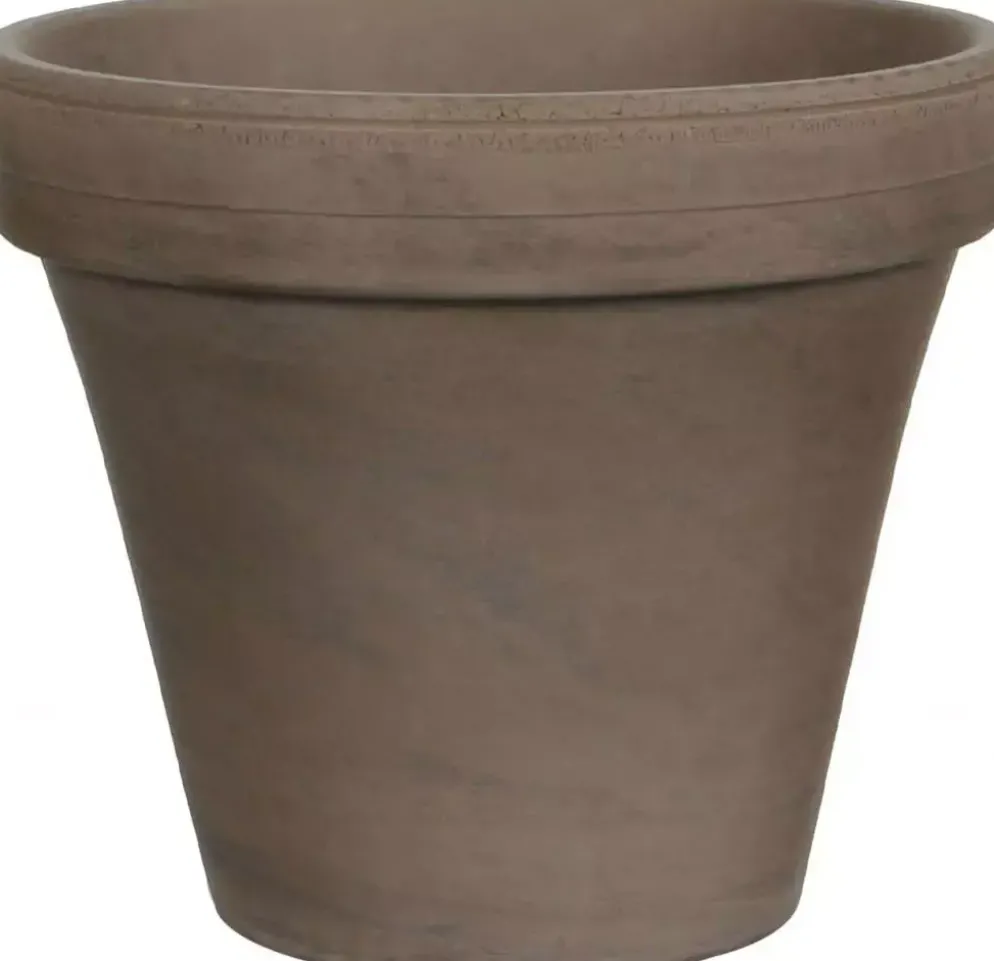 Mica Decorations bloempot stan terracotta 24x21cm grijs