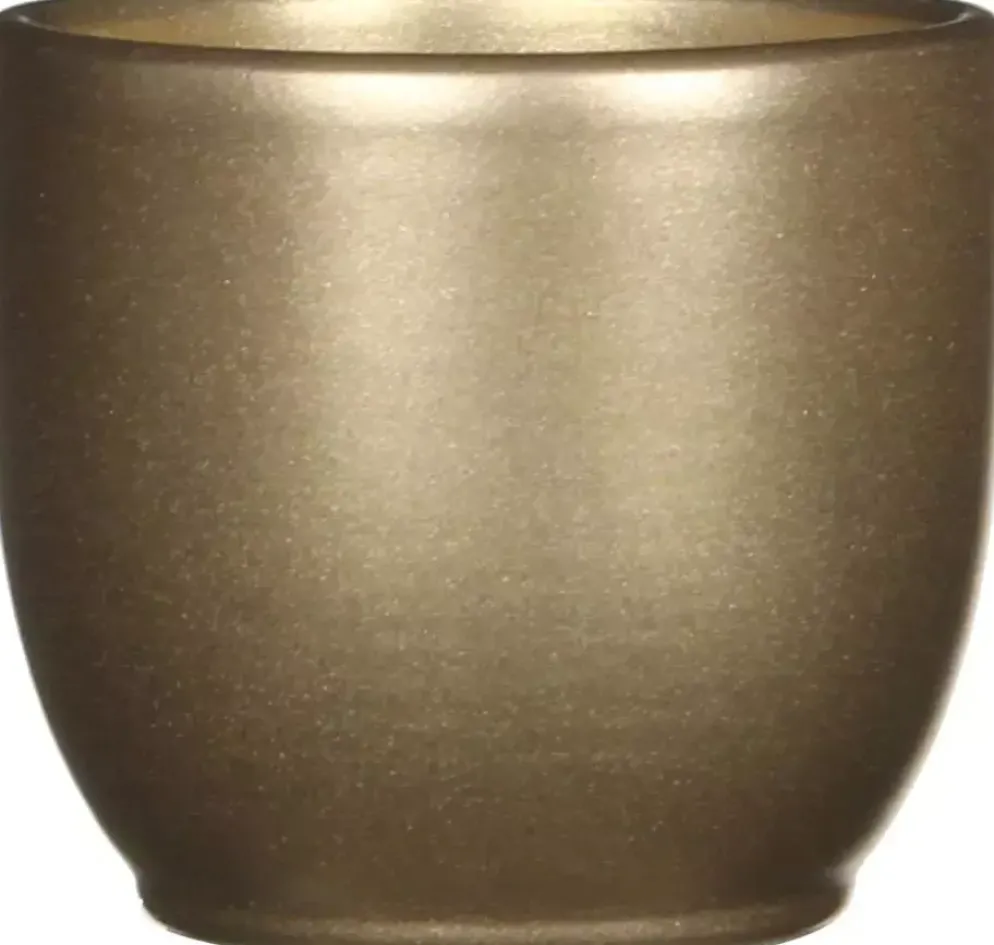 Mica Decorations bloempot Tusca rond 7,5x6,5 cm goud