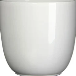 Mica Decorations bloempot Tusca rond 31x28,5 cm wit