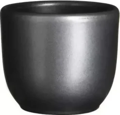 Mica Decorations bloempot Tusca rond 7,5x6,5 cm antraciet