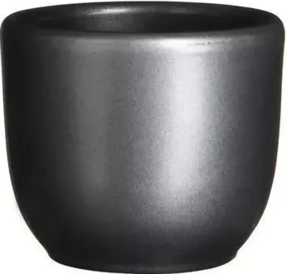 Mica Decorations bloempot Tusca rond 7,5x6,5 cm antraciet