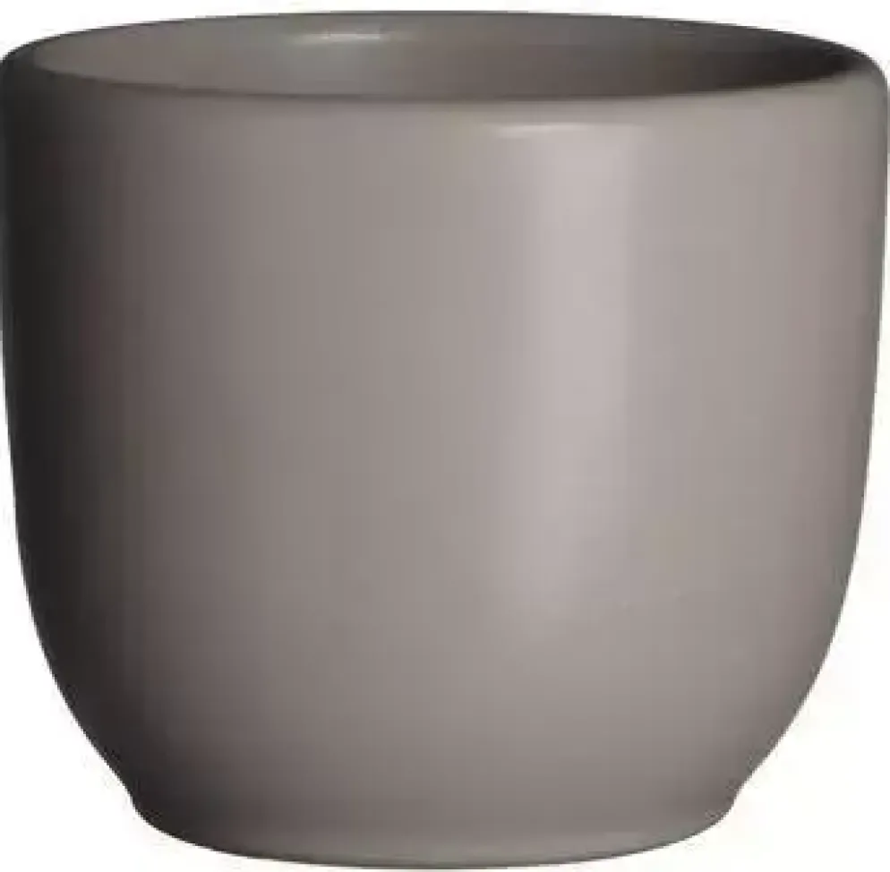 Mica Decorations bloempot Tusca rond 7,5x6,5 cm taupe mat