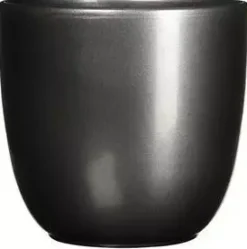Mica Decorations bloempot Tusca rond 8,5x7,5 cm antraciet