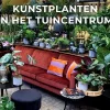 Mica Decorations kunst hangplant monstera 65cm groen