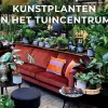 Mica Decorations kunst hangplant begonia 115cm donkergroen