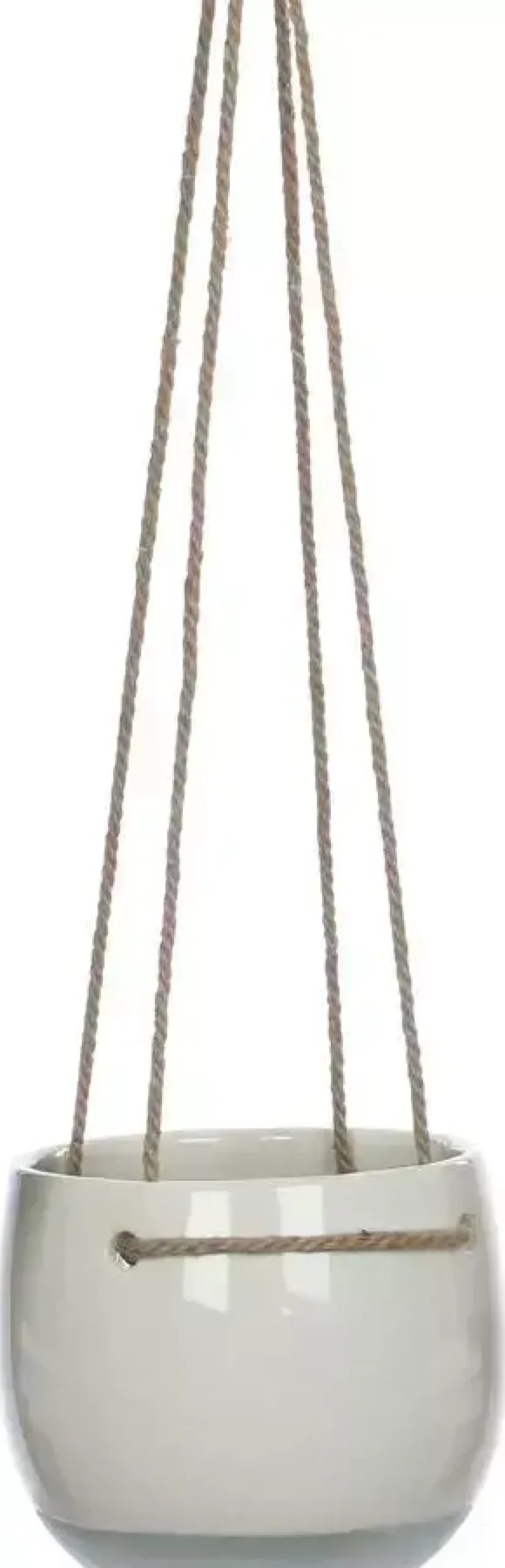 Mica Decorations Resa hangpot rond 18,5x17 cm wit