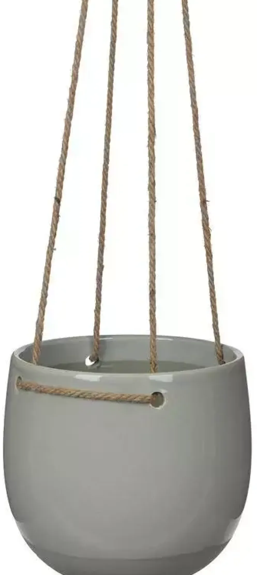 Mica Decorations Resa hangpot rond 18,5x17 cm licht grijs