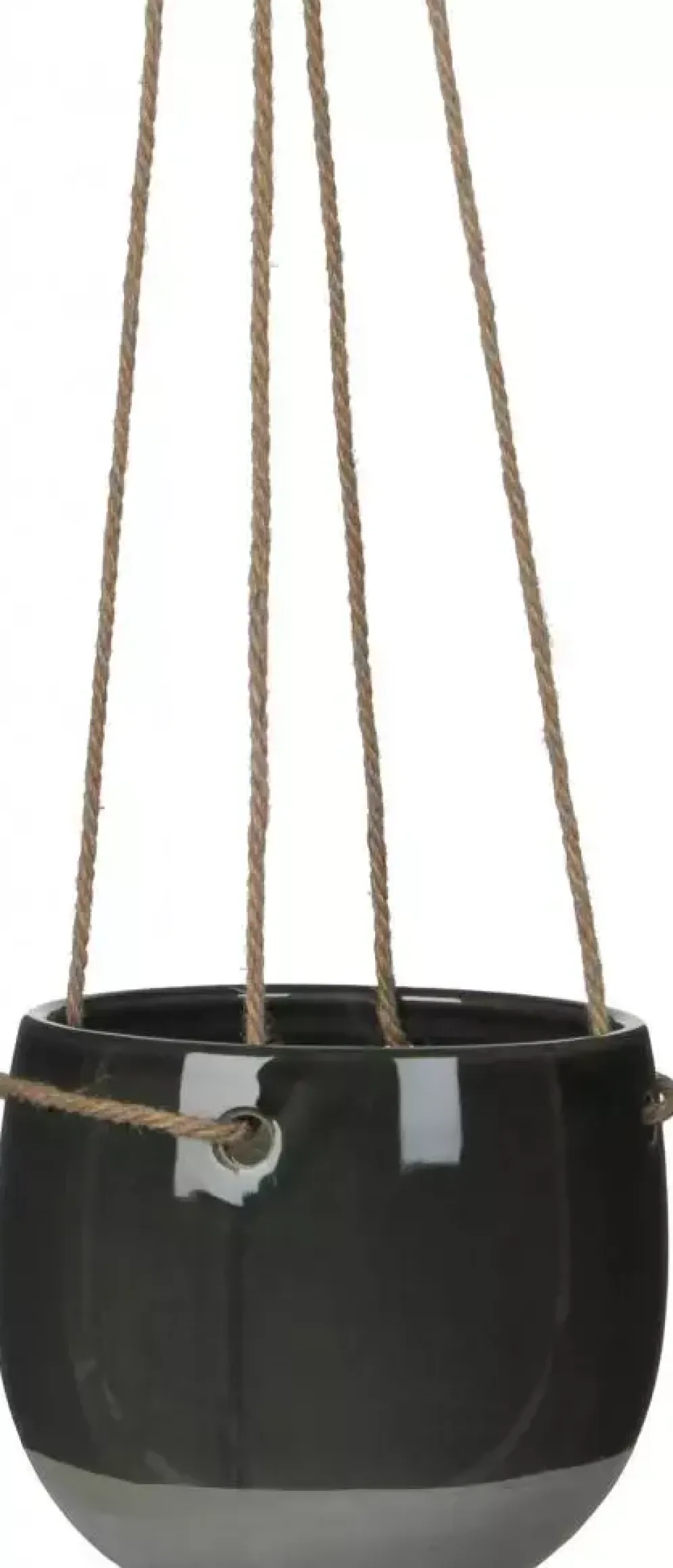 Mica Decorations Resa hangpot rond 16,5x13,5cm donkergrijs
