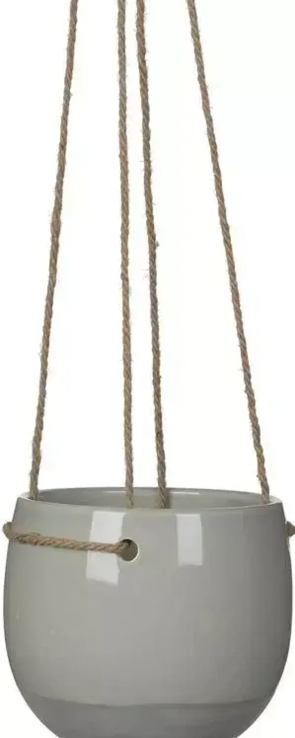 Mica Decorations Resa hangpot rond 16,5x13,5 cm licht grijs