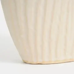 Mica Decorations vaas keramiek saul 25x15.5x42cm creme