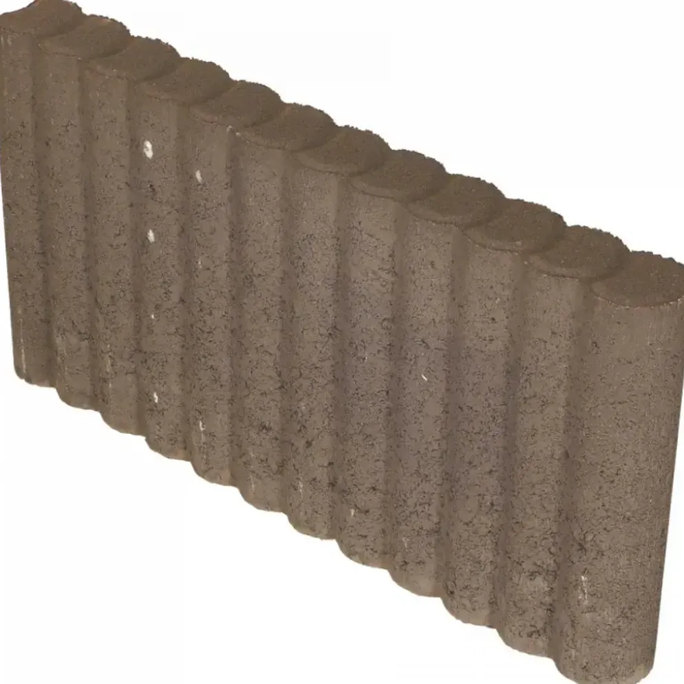 Mini rondobandpalissade 6x25x50 cm bruin