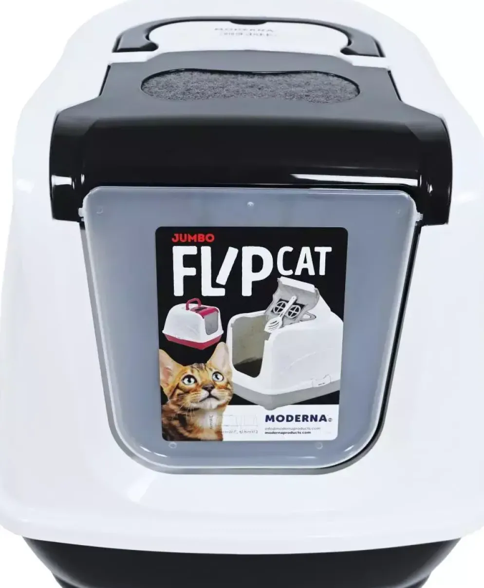 Moderna kattentoilet Flip Cat jumbo 57 cm, zwart