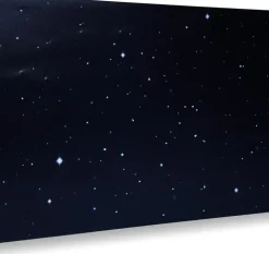 My Village achtergrond canvas LED twinkelende sterren 76x56cm multi color