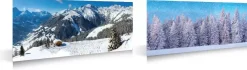 My Village Achtergrond dubbelzijdig-wintersport/bos 98x33 cm