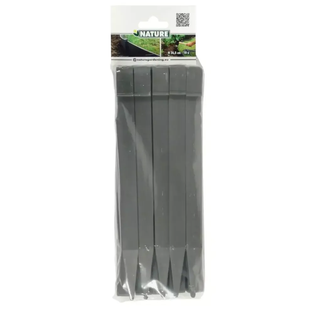 Nature Borderrandepennen grijs 10 stuks 26,7cm