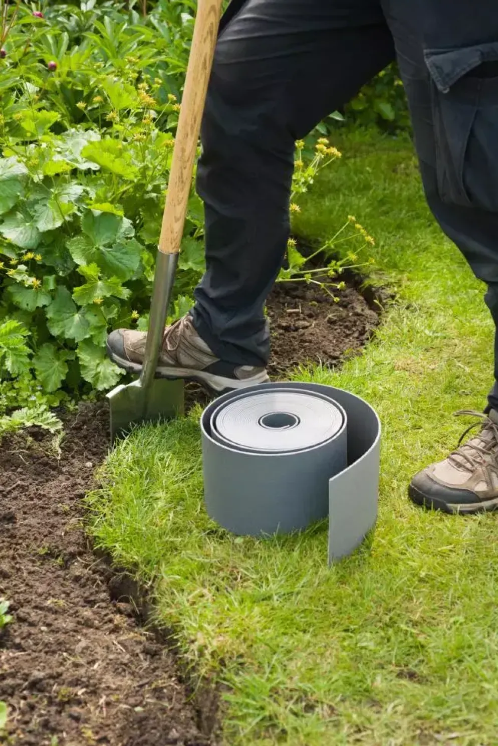 Nature Borderrand grijs h15 cm 10 meter