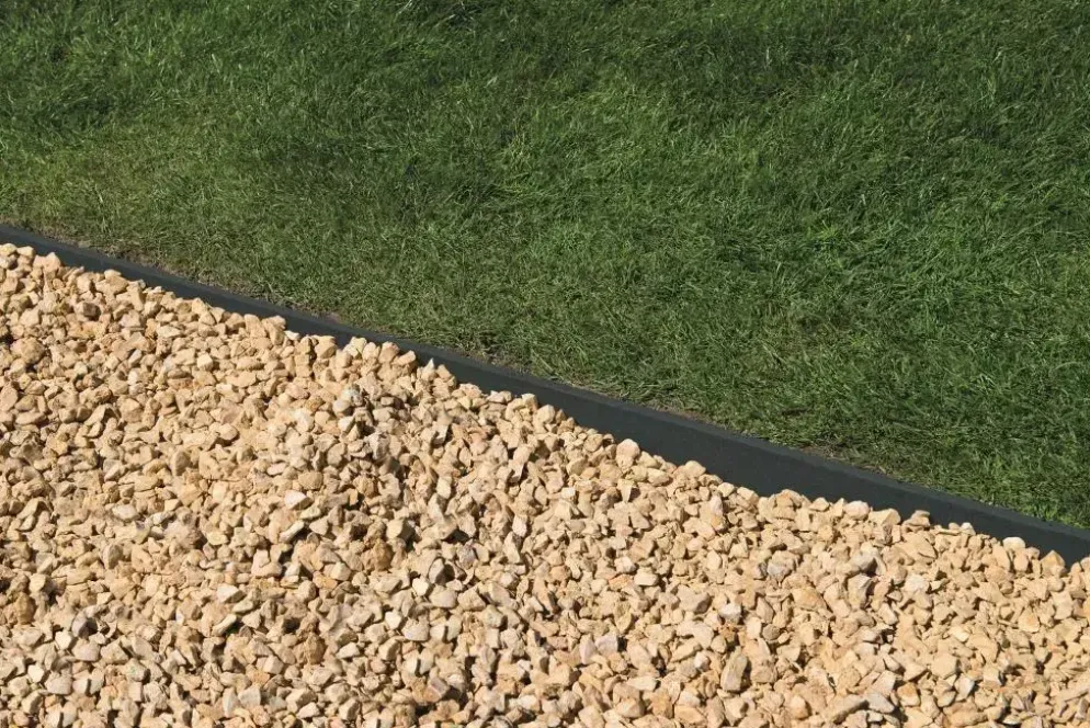 Nature Borderrand recht zwart h19 cm 200 cm