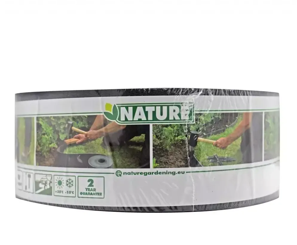 Nature Borderrand zwart h7.5 cm 10 meter