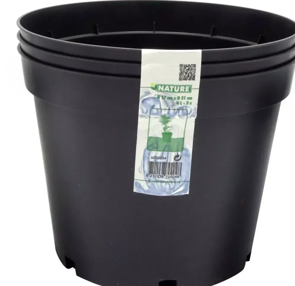 Nature Container afwatering+inkeping 4l zwart