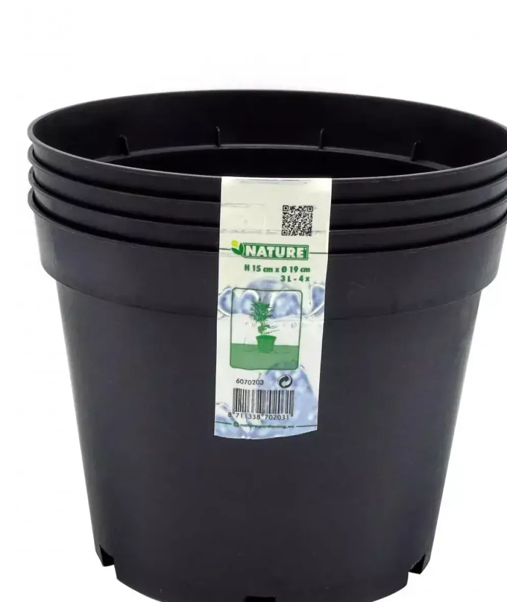 Nature Container afwatering+inkeping 3l zwart