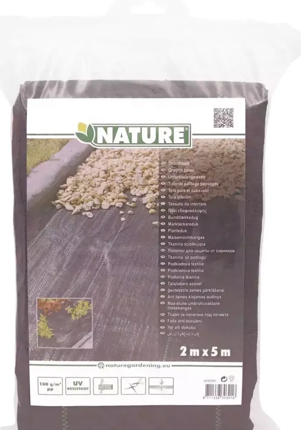 Nature Gronddoek 2x5 meter 100g/m zwart