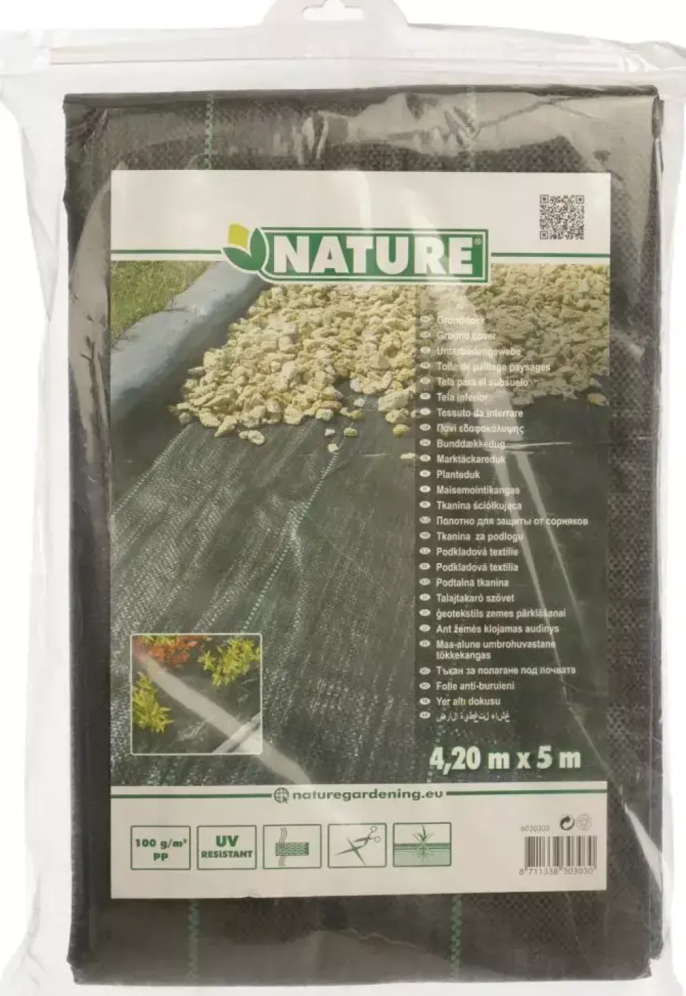 Nature Gronddoek 4,20x5 meter 100 g/m zwart