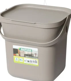 Nature keukencompostbak 25.4x21.9x24.6cm taupe