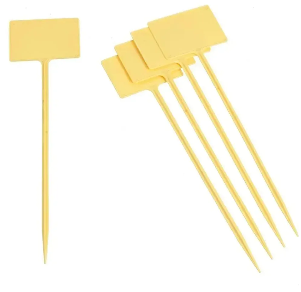 Nature Plaatetiket geel h34cm 5 stuks