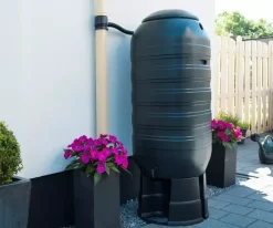Nature Regenton slimline Zwart 250l