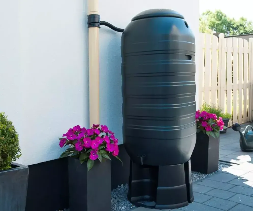 Nature Regenton slimline Zwart 250l