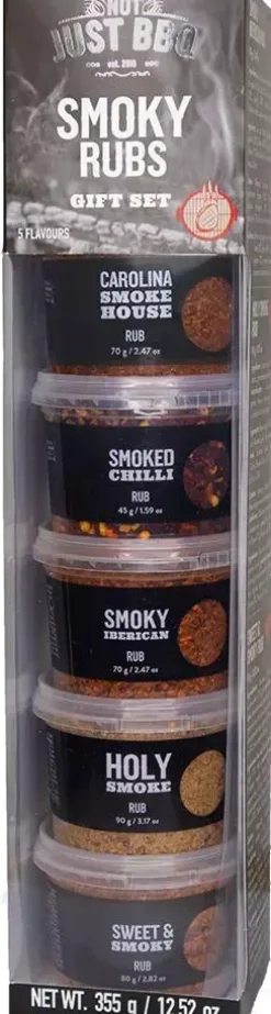 Not just BBQ Smoky rubs giftset 5x70g