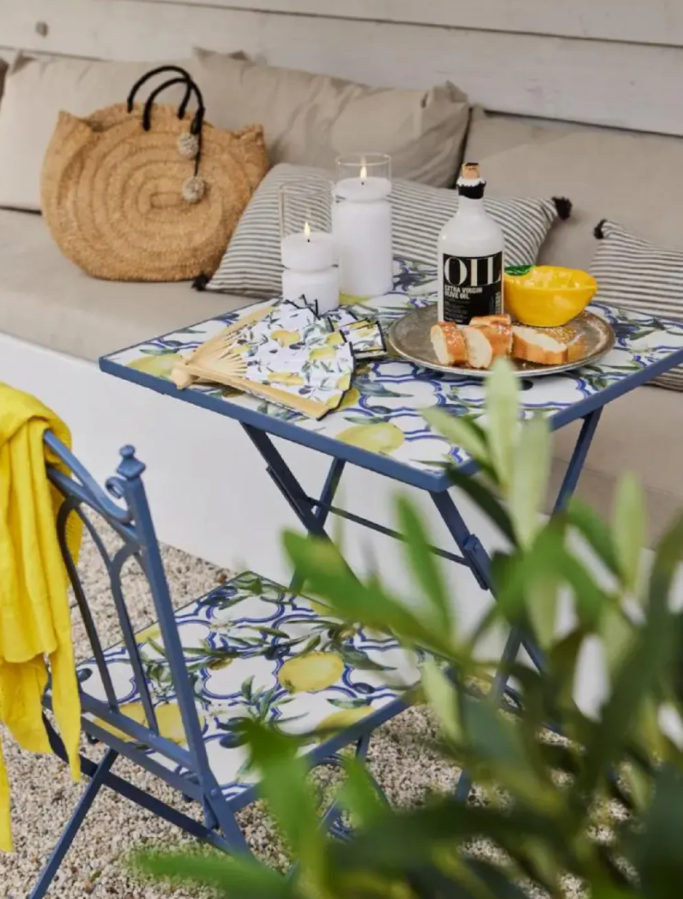 Outdoor Living by Decoris bistrostoel sorrento blauw
