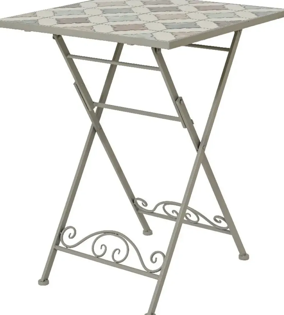 Outdoor Living by Decoris bistrotafel marrakech 58x58x76cm lichtgrijs