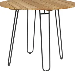 Own Living dining tuintafel jara teak 90x75cm zwart