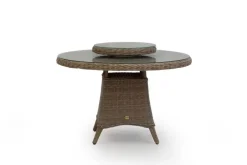 Own Living dining tuintafel tartano incl. lazy susan draaiplateau 120x77cm mexican sand