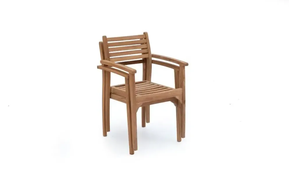 Own Living stapelbare dining tuinstoel moniq teak