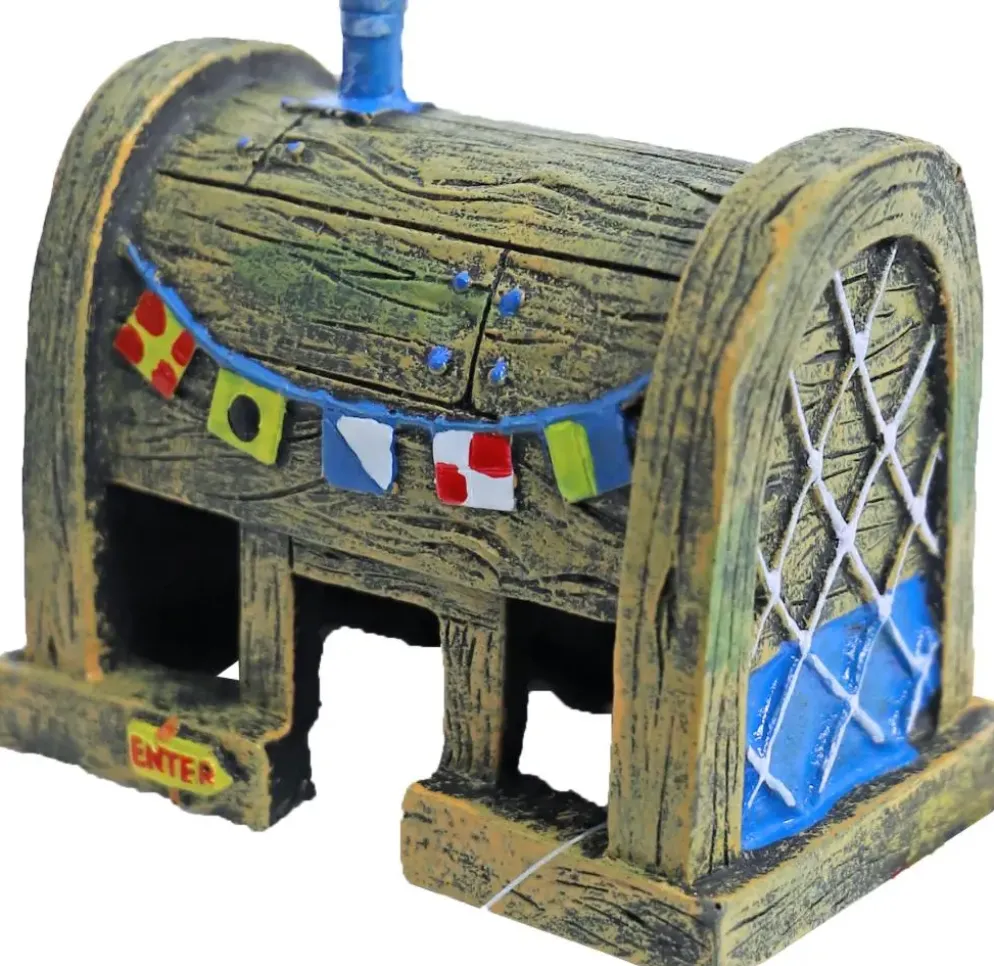 Penn Plax Sponge Bob ornament, mr. Krabs huis, 8 cm. SBAR22