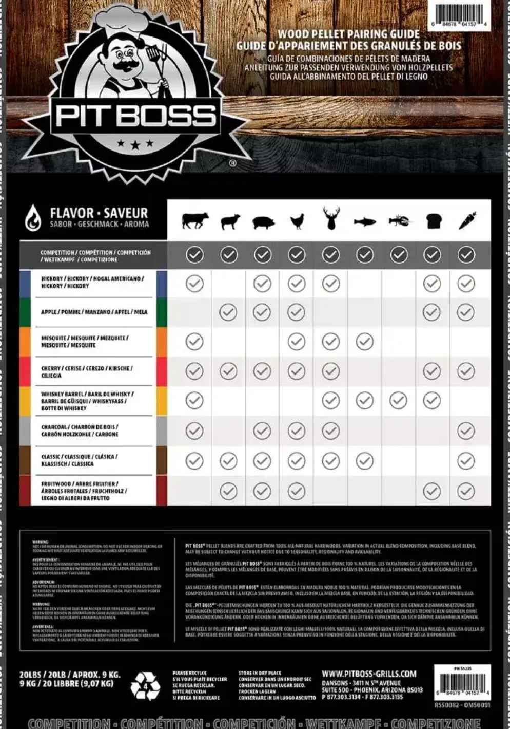 Pit Boss 9 KG competition mix hardhout pellets