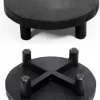 Plateau teak zwart d40h9cm