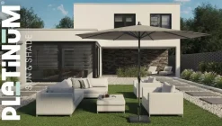 Platinum Sun & Shade parasol riva 350cm antraciet