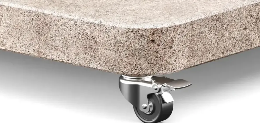 Platinum Sun & Shade parasolvoet met zwenkwielen Venezia round edge 120kg