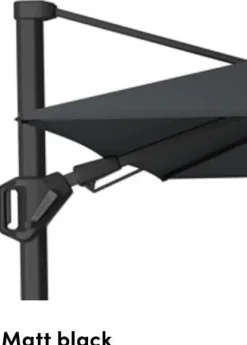 Platinum Sun & Shade zweefparasol challenger t2 premium matt black 350x260cm jet black
