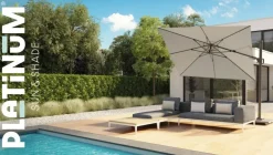 Platinum Sun & Shade zweefparasol challenger t2 premium 300x300cm faded black