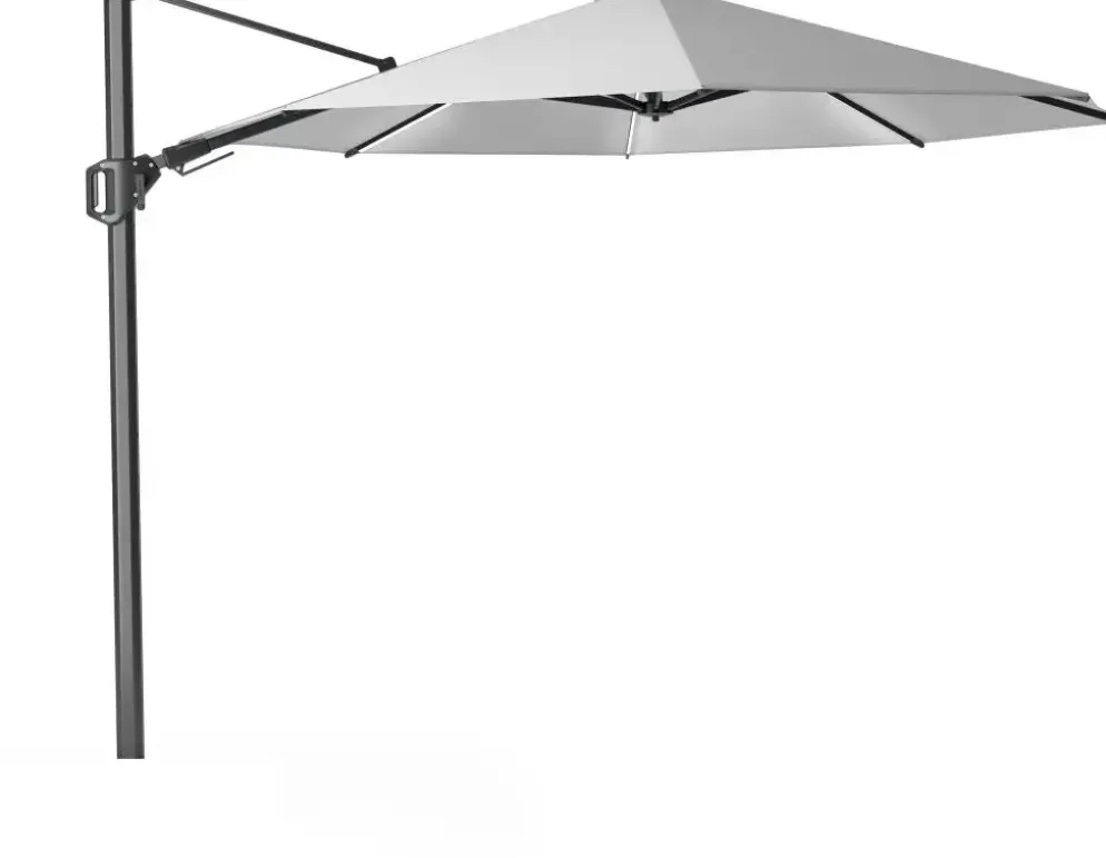 Platinum Sun & Shade zweefparasol challenger t2 glow 350cm lichtgrijs