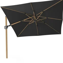Platinum Sun & Shade zweefparasol challenger t2 premium teak 300x300cm faded black